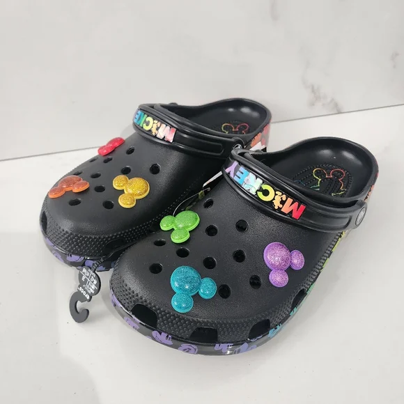 CROCS Mickey Mouse Disney Celebration Pride Multi-Color Classic Clog New Crocs Disney Rainbow Pride Celebration Mickey Mouse  main image 2